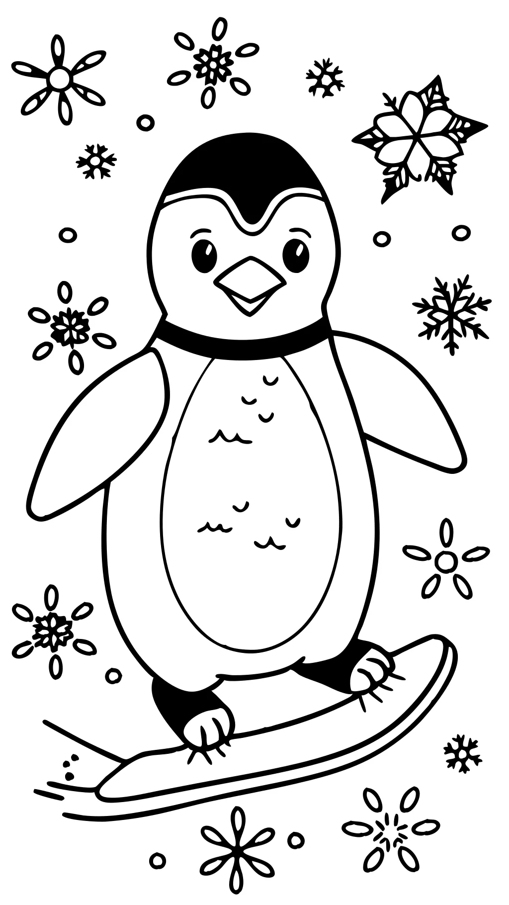 páginas para colorear de pingüinos imprimibles gratis